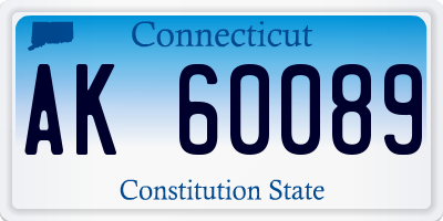 CT license plate AK60089