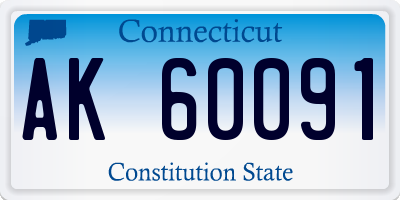 CT license plate AK60091