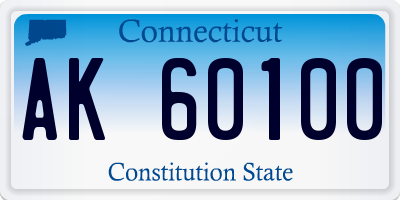 CT license plate AK60100