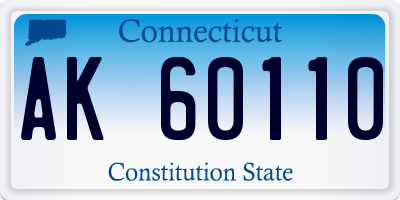 CT license plate AK60110
