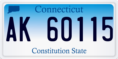 CT license plate AK60115