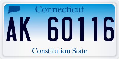 CT license plate AK60116