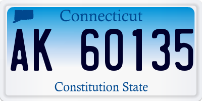 CT license plate AK60135