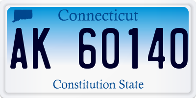 CT license plate AK60140