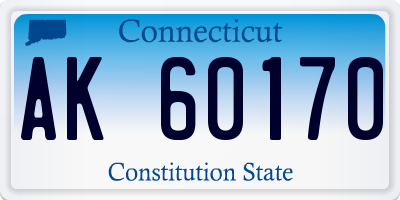 CT license plate AK60170