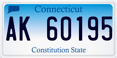 CT license plate AK60195