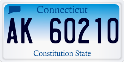 CT license plate AK60210
