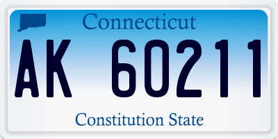 CT license plate AK60211