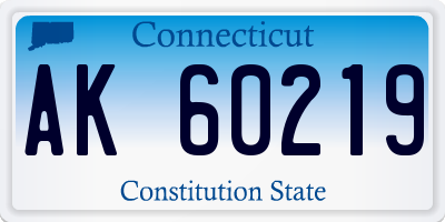 CT license plate AK60219