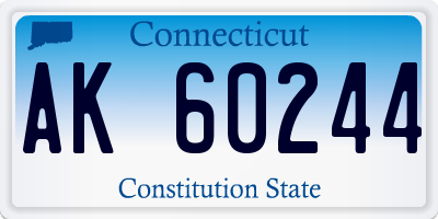 CT license plate AK60244