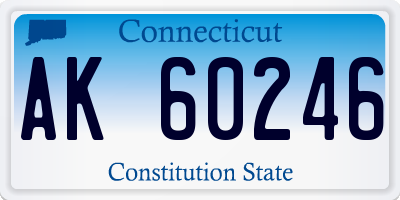 CT license plate AK60246