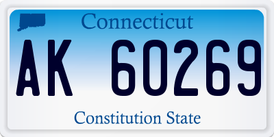 CT license plate AK60269