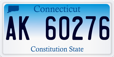 CT license plate AK60276