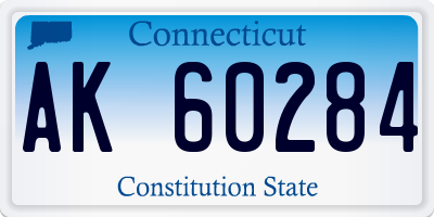 CT license plate AK60284