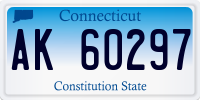 CT license plate AK60297