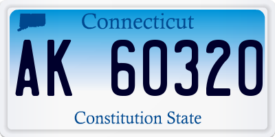 CT license plate AK60320