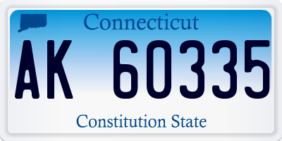 CT license plate AK60335