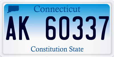 CT license plate AK60337