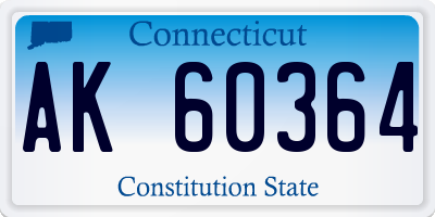 CT license plate AK60364