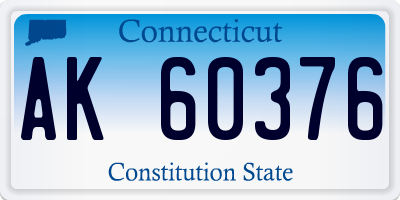 CT license plate AK60376