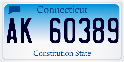 CT license plate AK60389