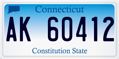 CT license plate AK60412