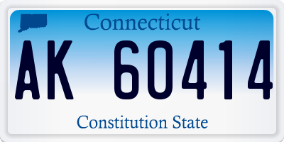 CT license plate AK60414