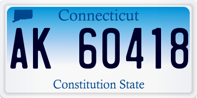 CT license plate AK60418