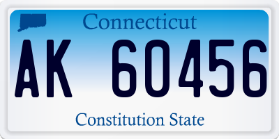 CT license plate AK60456