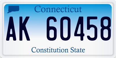CT license plate AK60458