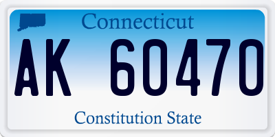 CT license plate AK60470