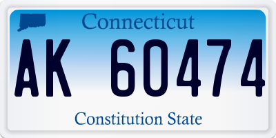 CT license plate AK60474