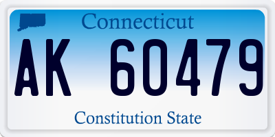 CT license plate AK60479