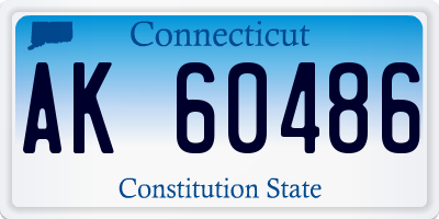 CT license plate AK60486