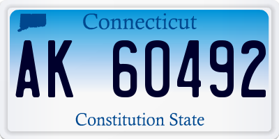 CT license plate AK60492
