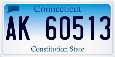 CT license plate AK60513