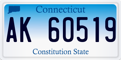 CT license plate AK60519