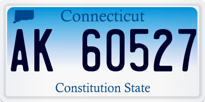 CT license plate AK60527