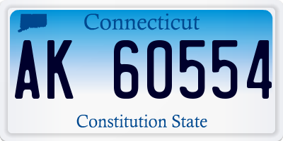 CT license plate AK60554