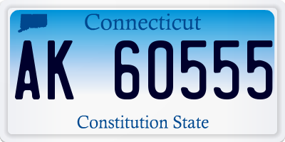 CT license plate AK60555