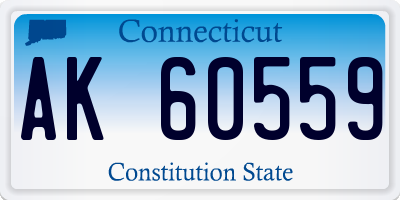 CT license plate AK60559