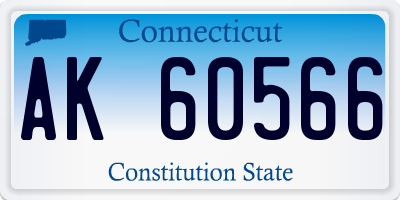 CT license plate AK60566
