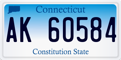 CT license plate AK60584