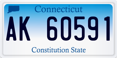 CT license plate AK60591