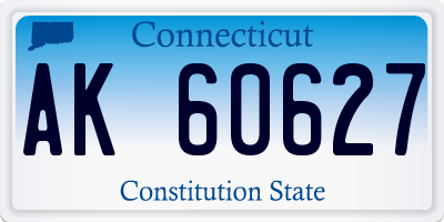 CT license plate AK60627