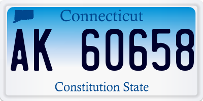 CT license plate AK60658