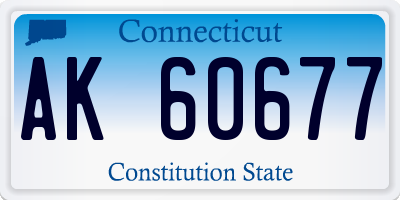 CT license plate AK60677