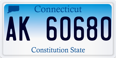 CT license plate AK60680