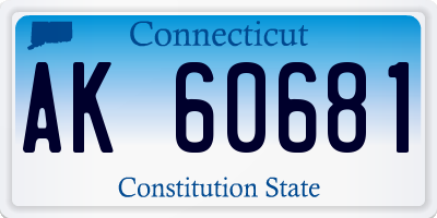 CT license plate AK60681