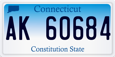 CT license plate AK60684